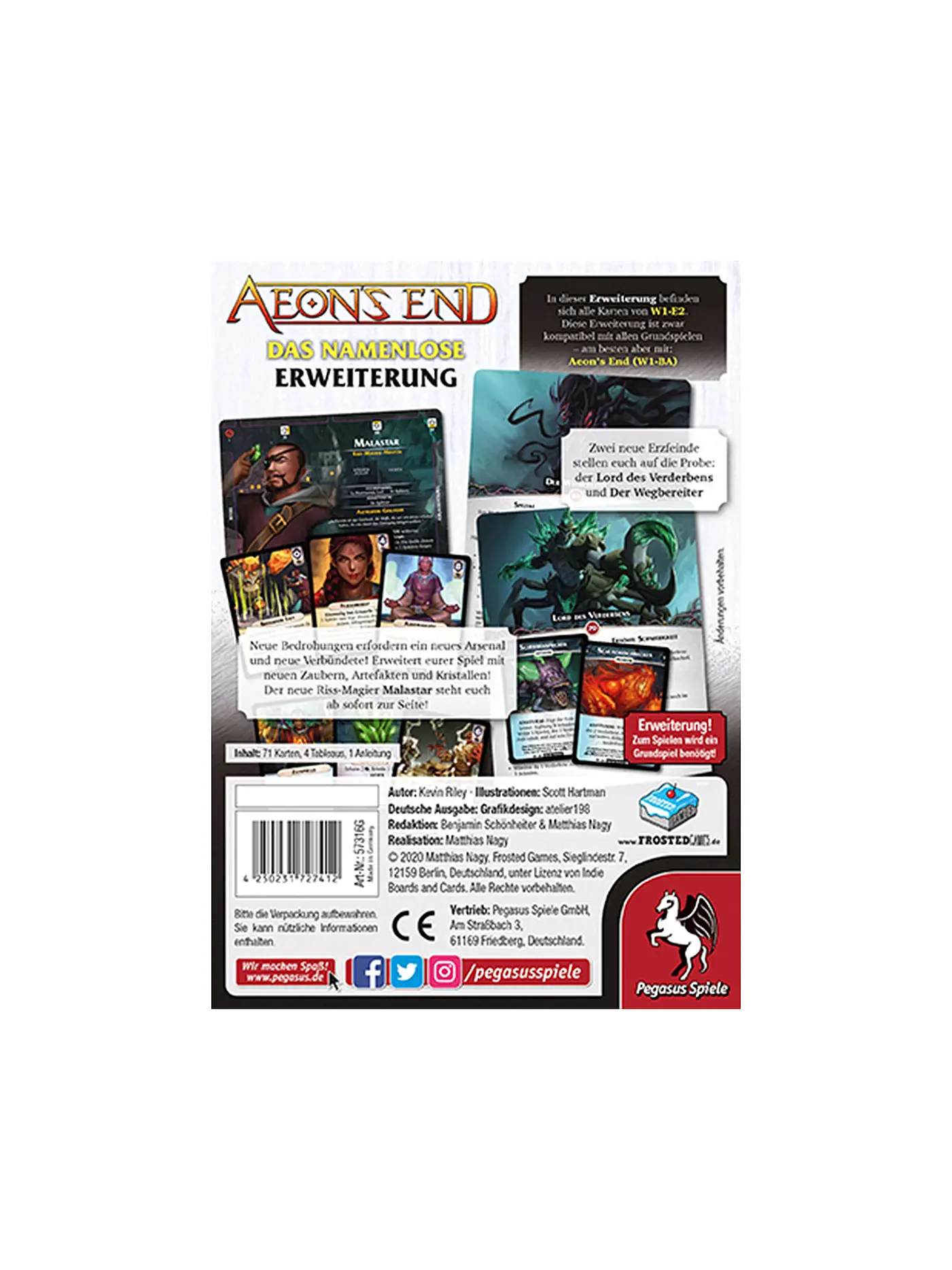 PEGASUS | Brettspiel - Aeon's End: Das Namenlose - Erweiterung (Frosted Games) | 